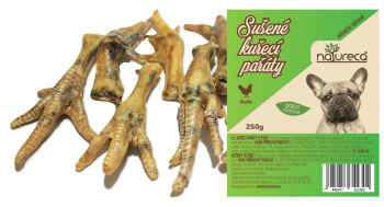 Natureca sušené kuřecí pařáty 250g