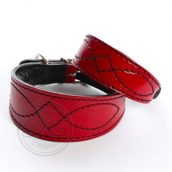 DG Luxury collar  DARK RED