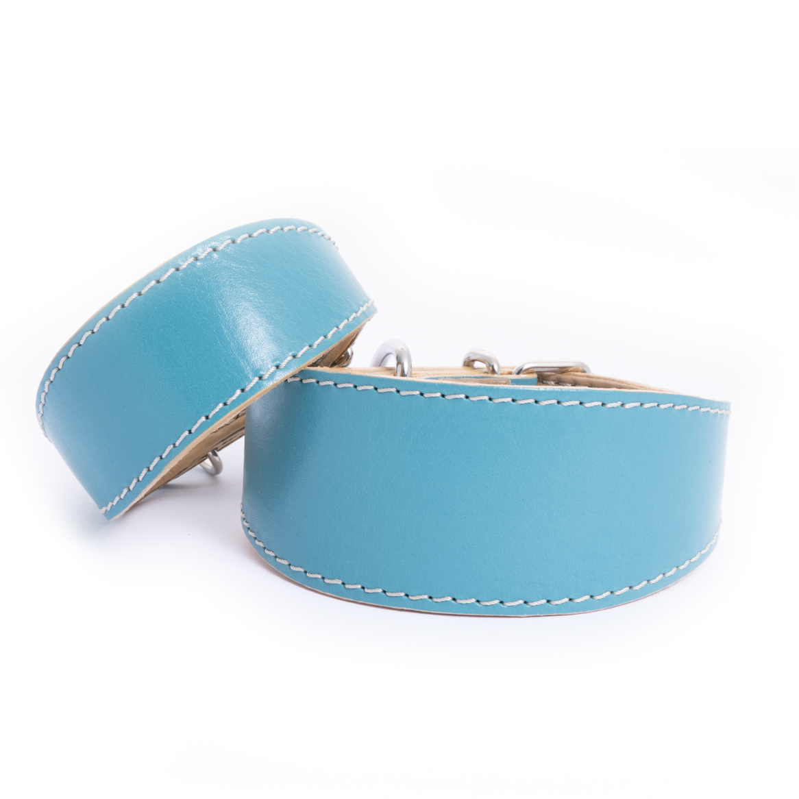DG SIMPLE LEATHER COLLAR "AQUA"