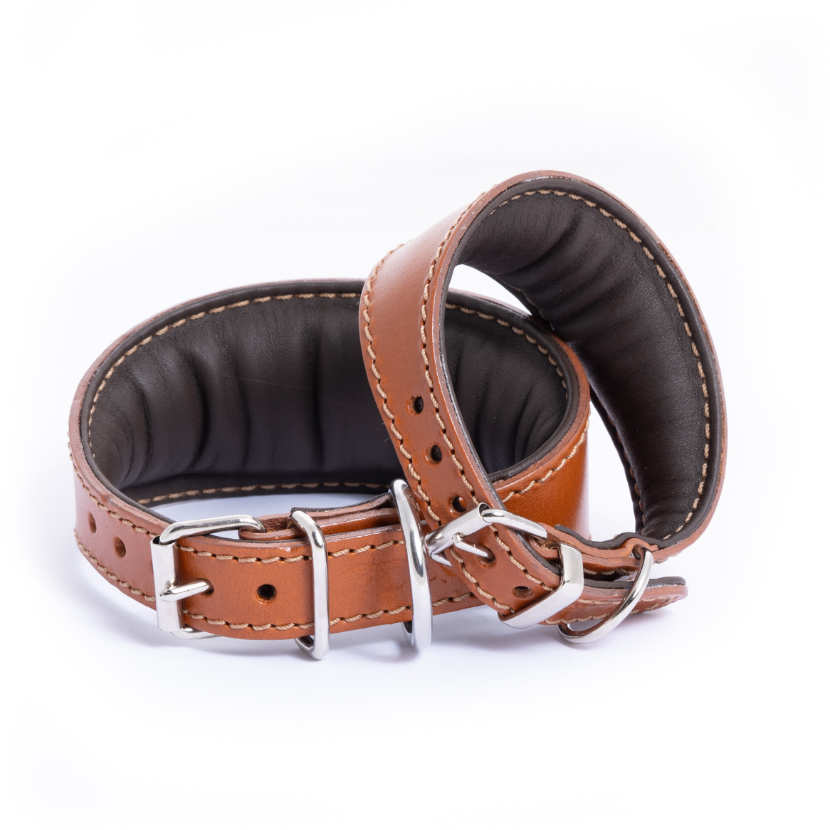 DG SIMPLE LEATHER COLLAR "CARAMEL" - Image 3