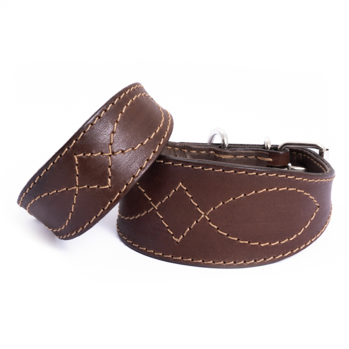 DG LUXURY LEATHER COLLAR "CLASSIC BROWN"