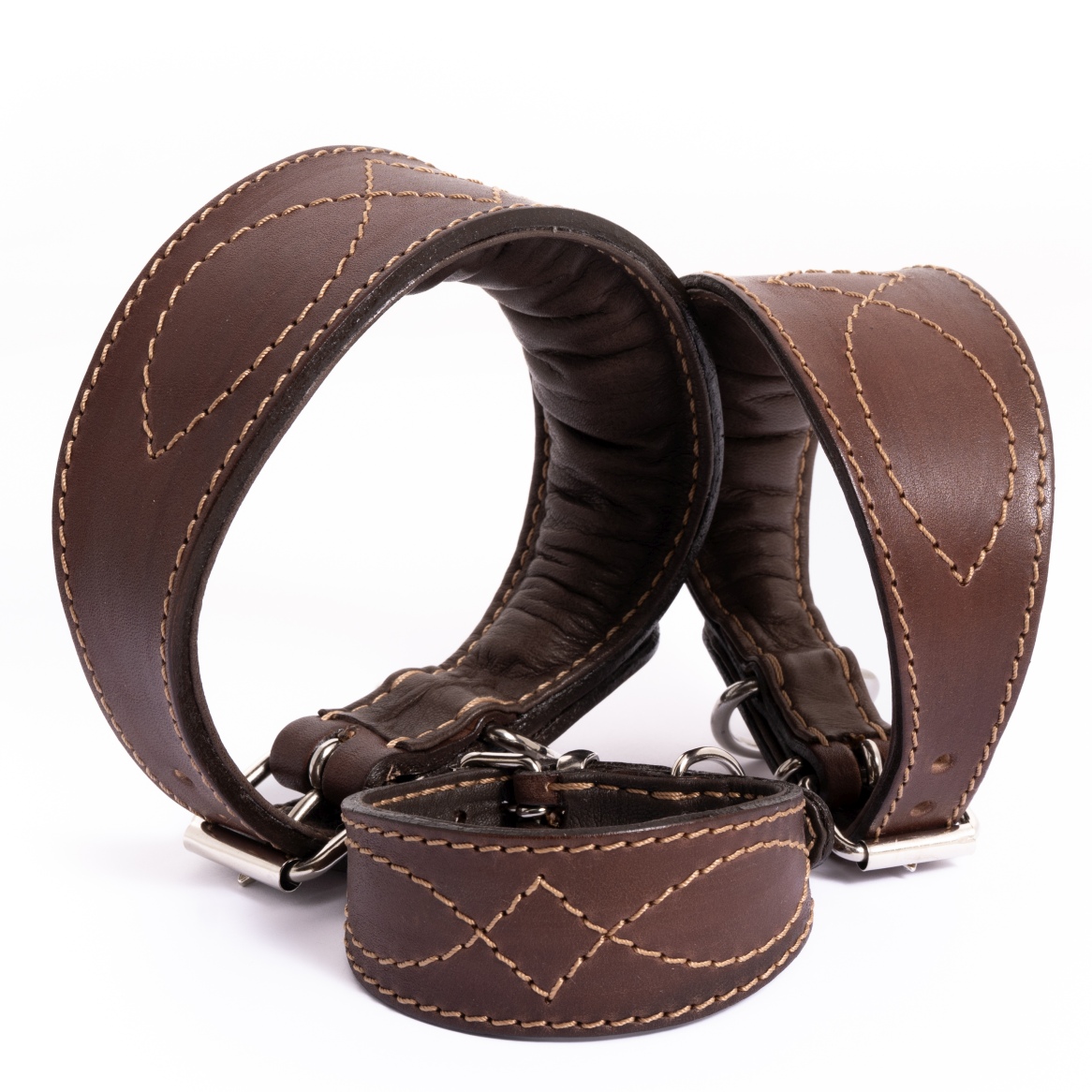 DG LUXURY LEATHER COLLAR "CLASSIC BROWN" - Image 2