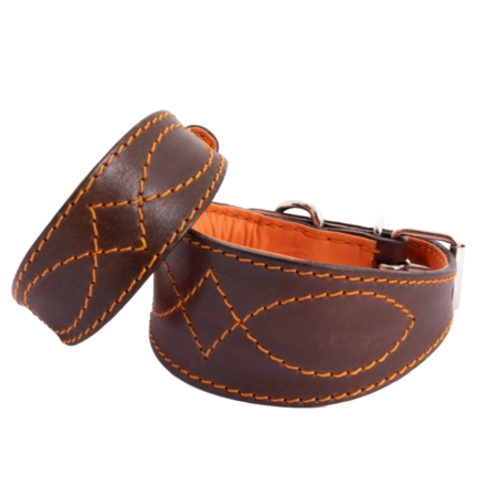 DG LUXURY LEATHER COLLAR “COLOUR ORANGE”