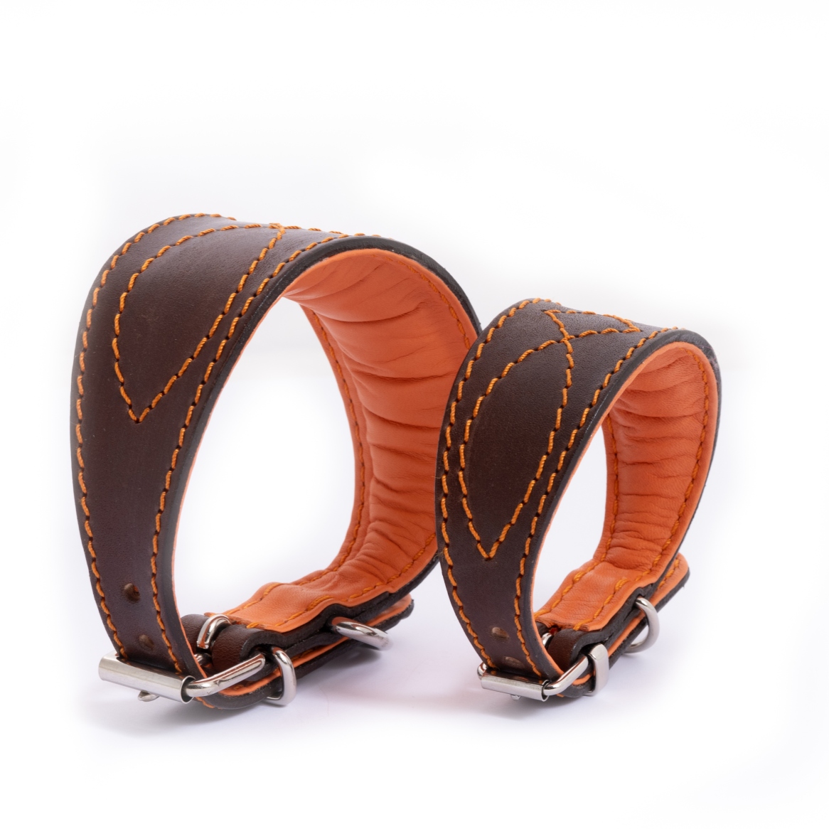 DG LUXURY LEATHER COLLAR "COLOUR ORANGE" - Image 2