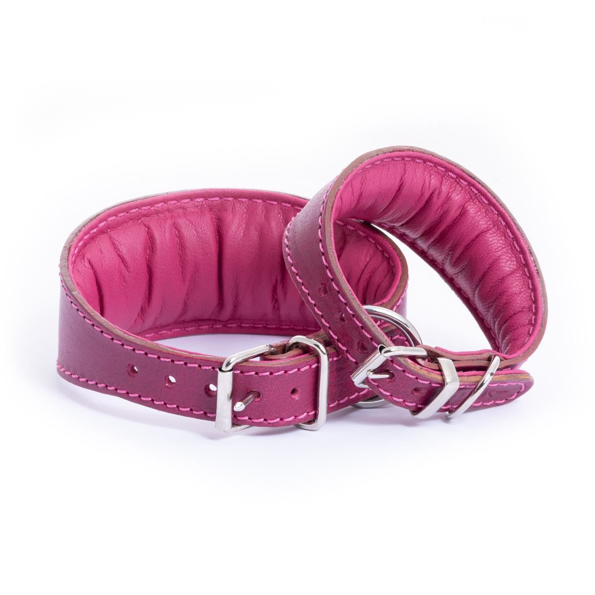 DG SIMPLE LEATHER COLLAR "FUCHSIA" - Image 3
