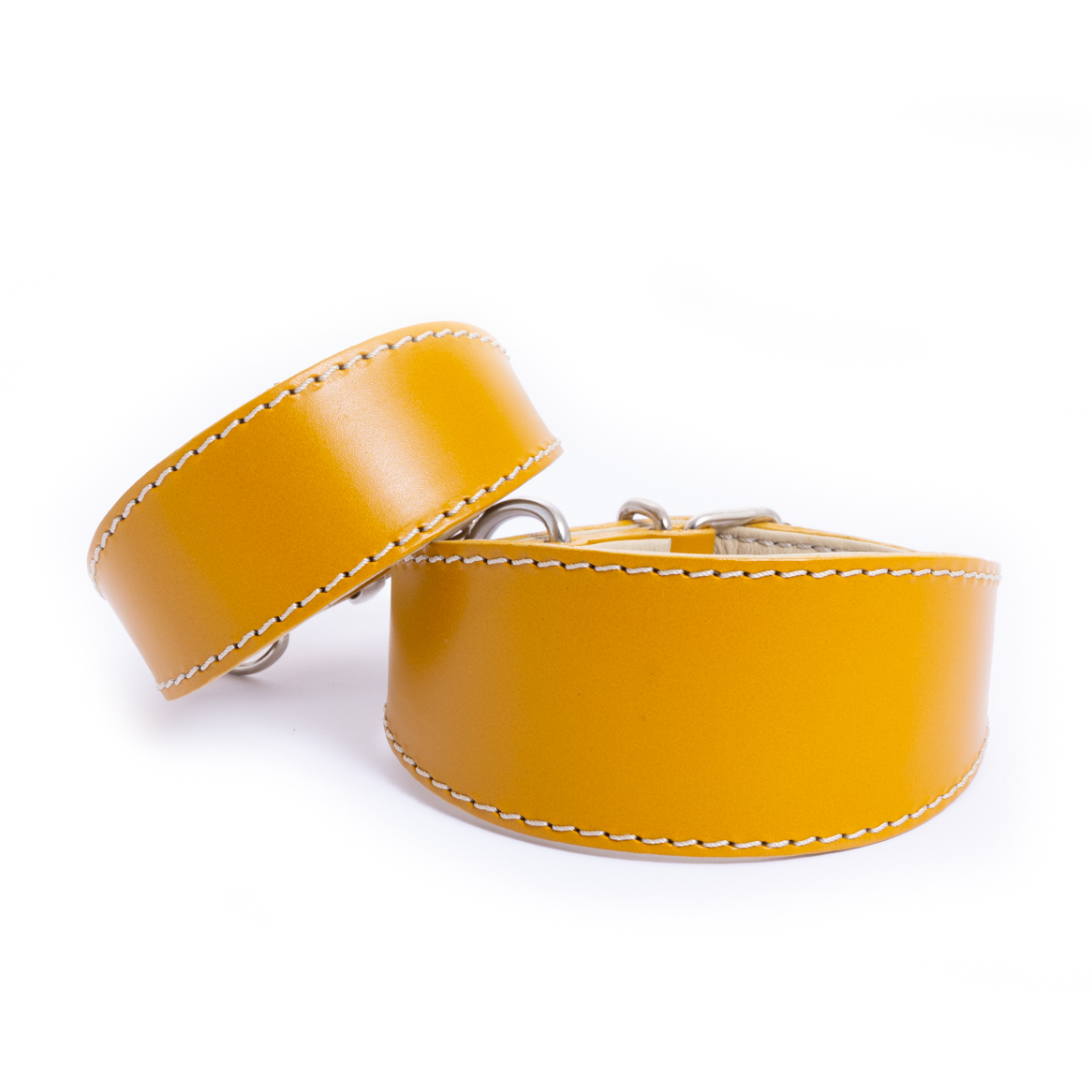 DG SIMPLE LEATHER COLLAR "MUSTARD"
