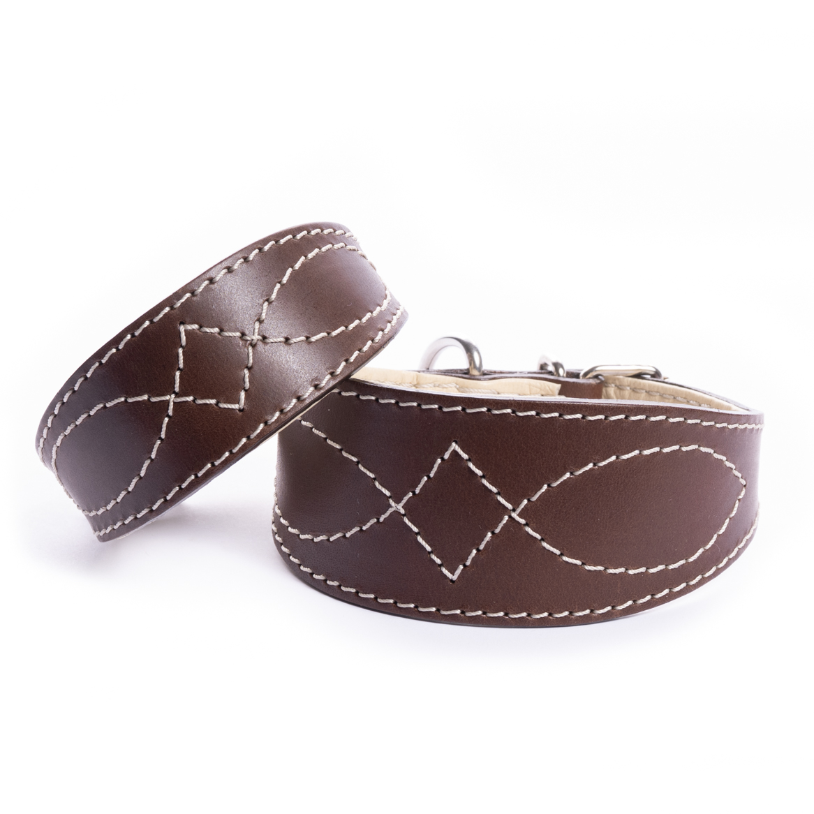 DG LUXURY LEDERHALSBAND "CHOCOLATE LAB